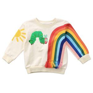 Very Hungry Caterpillar Birthday Long Sleeve Pullover Top Sweatshirt Sweater